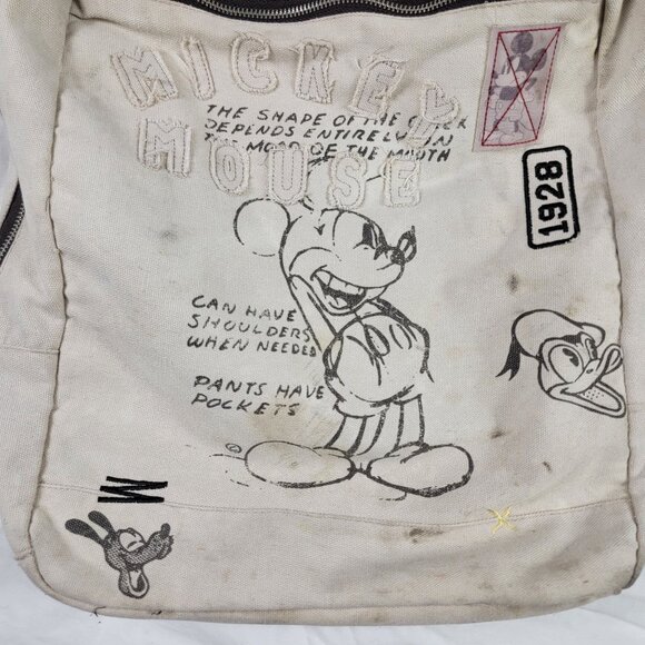 Disney Mickey Mouse Adults White Backpack Casual Outdoors Theme Parks Mickey - Picture 5 of 10